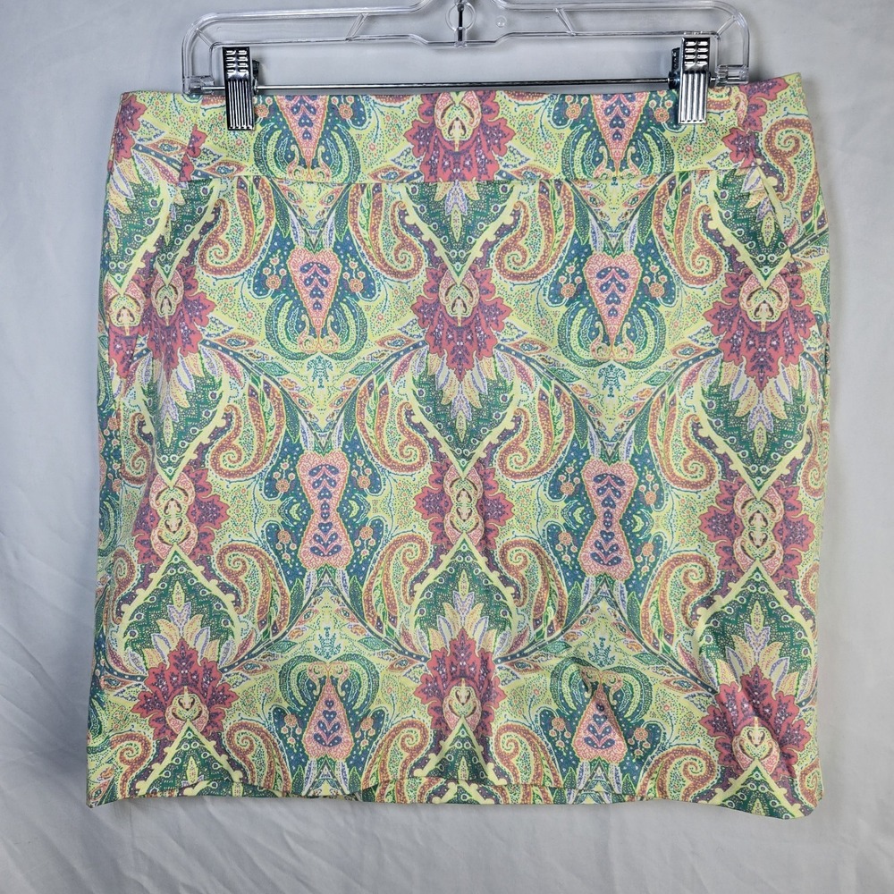 Ann Taylor Madison Pencil Skirt 10 Paisley Print Preppy‎ Femme Office Casual